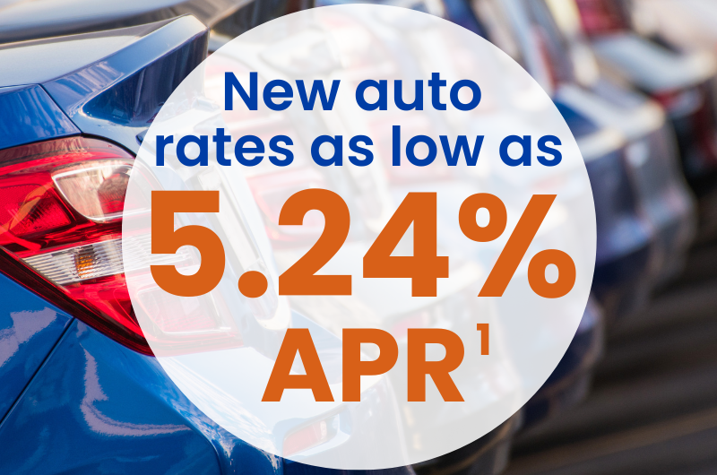 New auto rates as low as 5.24% APR